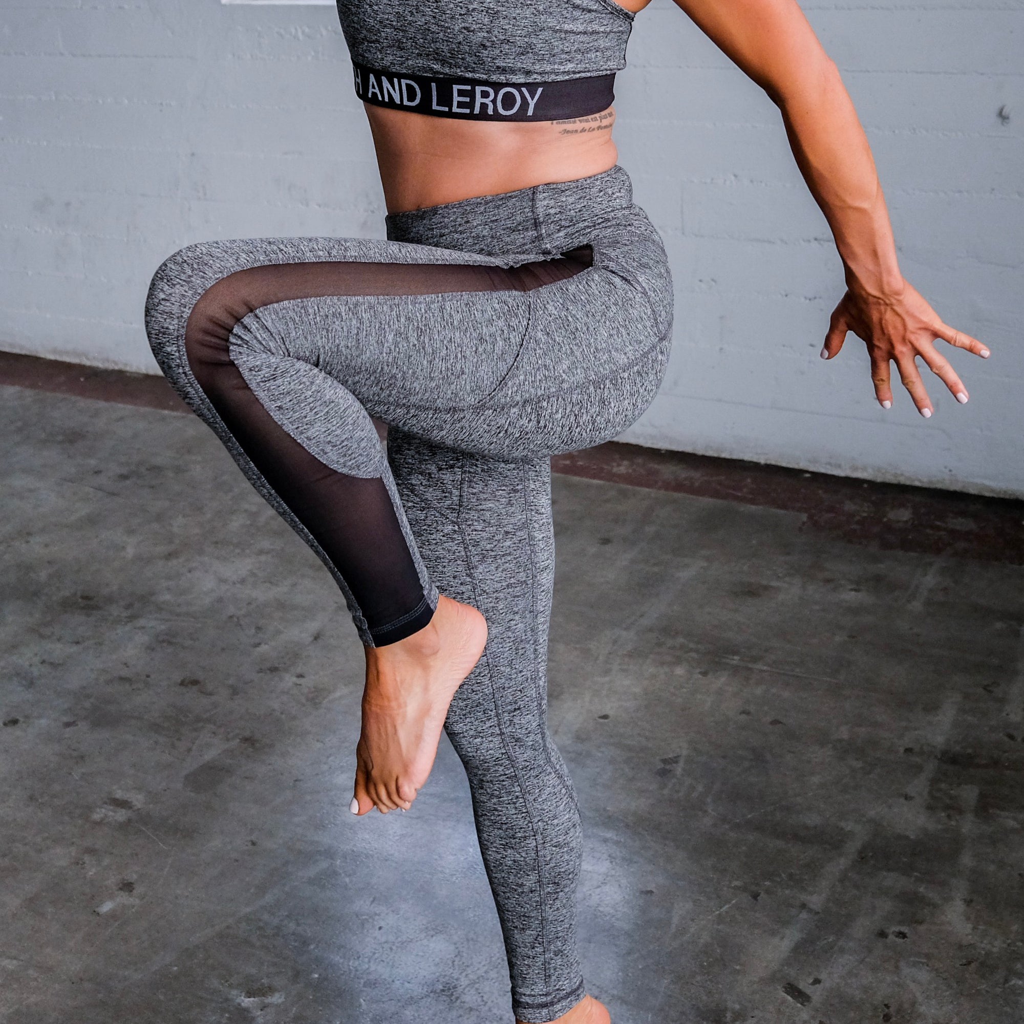 Womens Legging with Mesh Panel